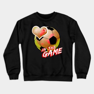 Soccer - Hearts In The Game - Red Crewneck Sweatshirt